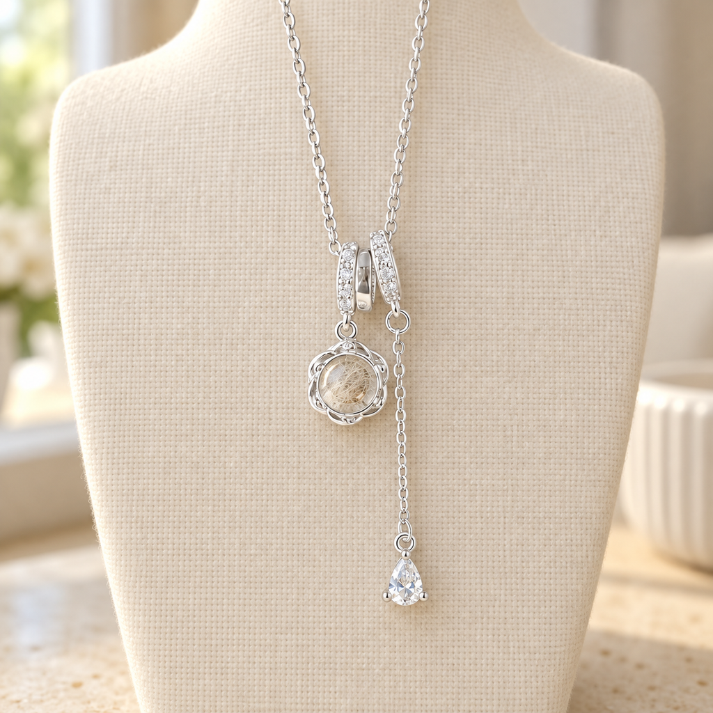 Raindrop Pet Fur Keepsake Necklace