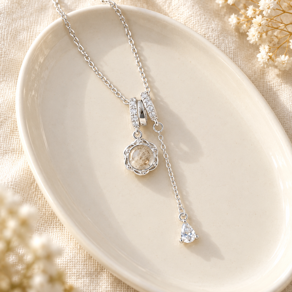 Raindrop Pet Fur Keepsake Necklace