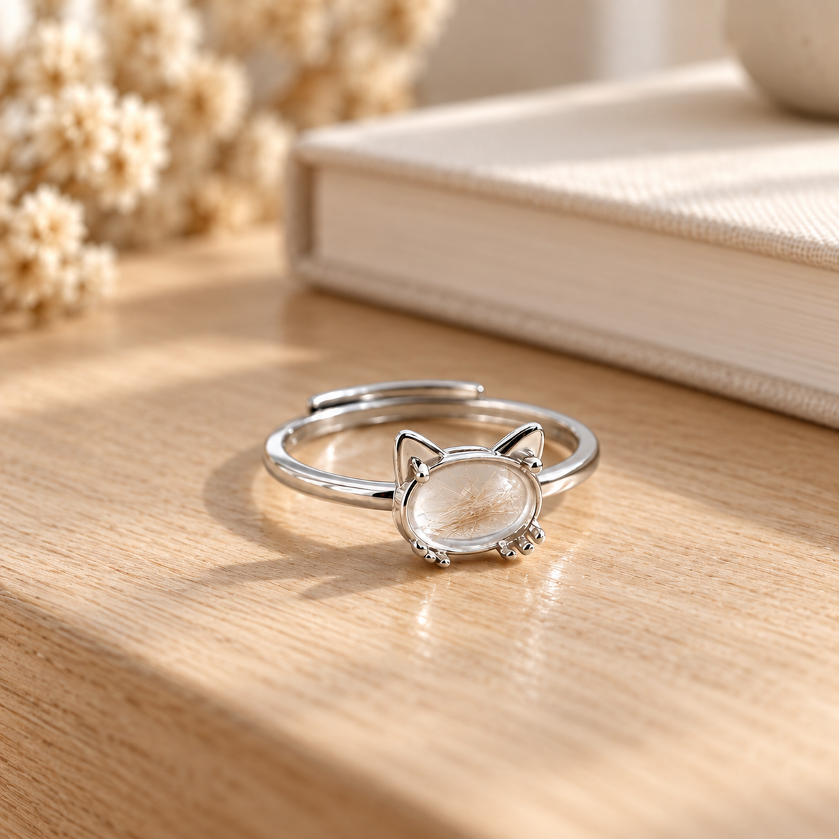 Cat Pet Fur Keepsake Ring