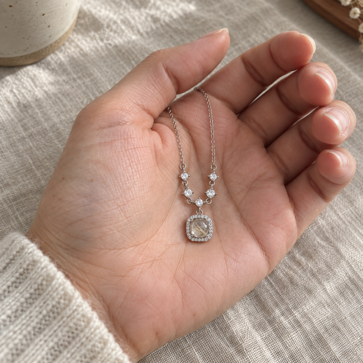 Starlight Pet Fur Keepsake Necklace